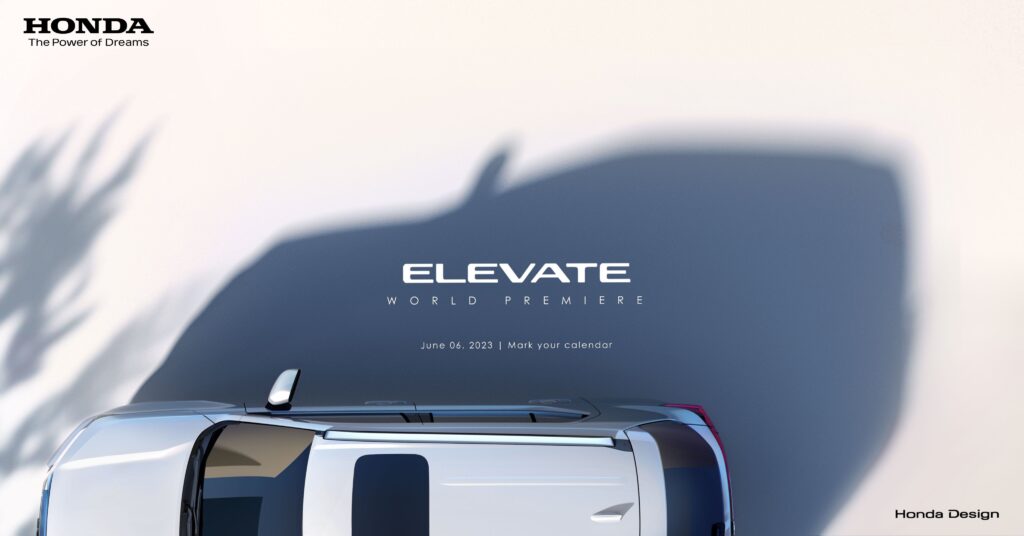 Honda Elevate teased again ahead of its official unveil scheduled on 6 June ; to get sunroof