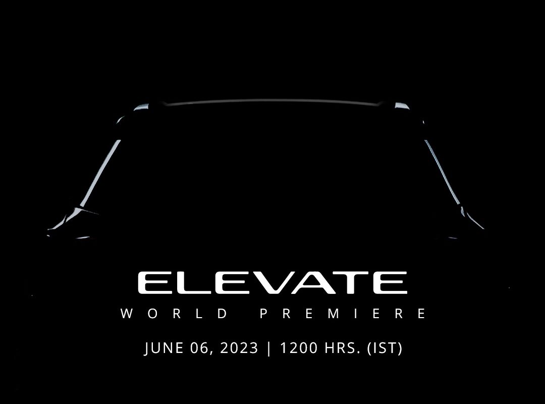 Honda Elevate teased again ahead of its global debut scheduled on 6 June