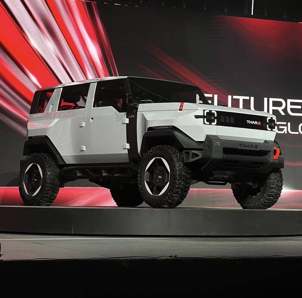 Mahindra Thar.e 5 Door Concept suv made its Global Debut