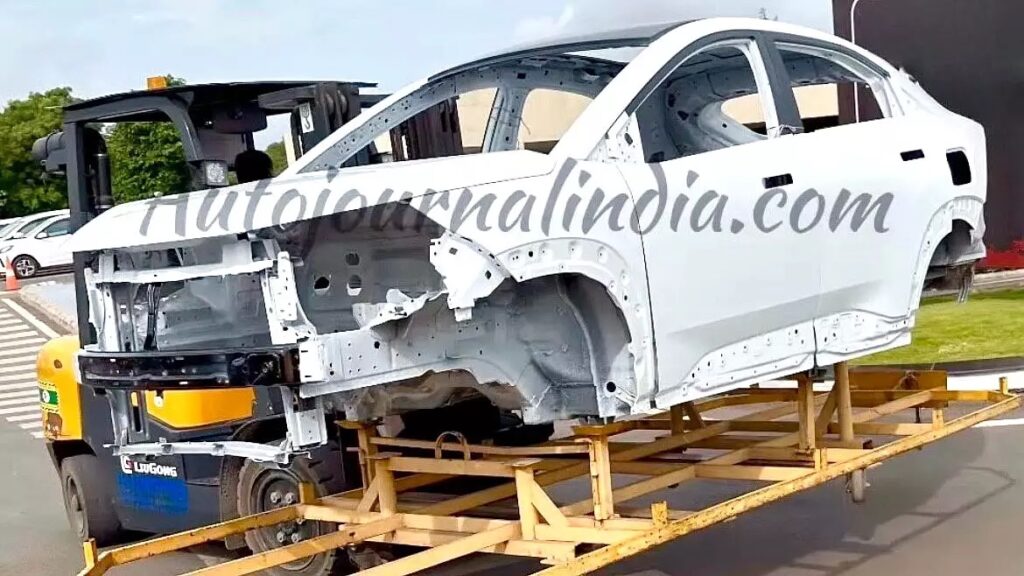 Tata Curvv production ready body frame spotted, to be called Azura ?