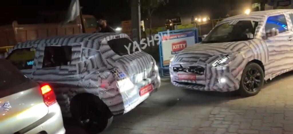 All new Maruti Swift to get ADAS?, test mule spied with blind spot monitoring system